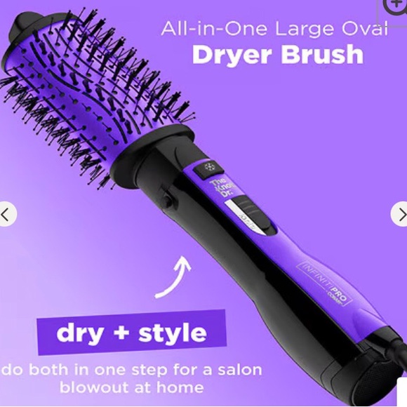 NEW Infiniti Pro Purple Hair Dryer Brush - Picture 3 of 5
